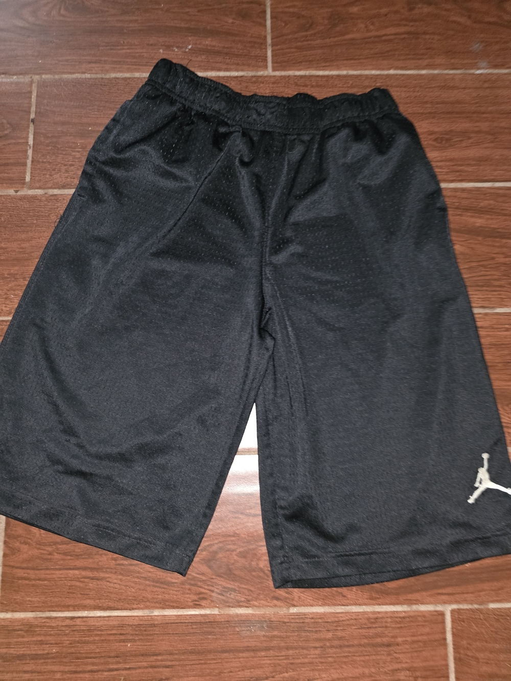 Jordan Black Kids' Athletic Mesh Shorts with Jumpman Logo